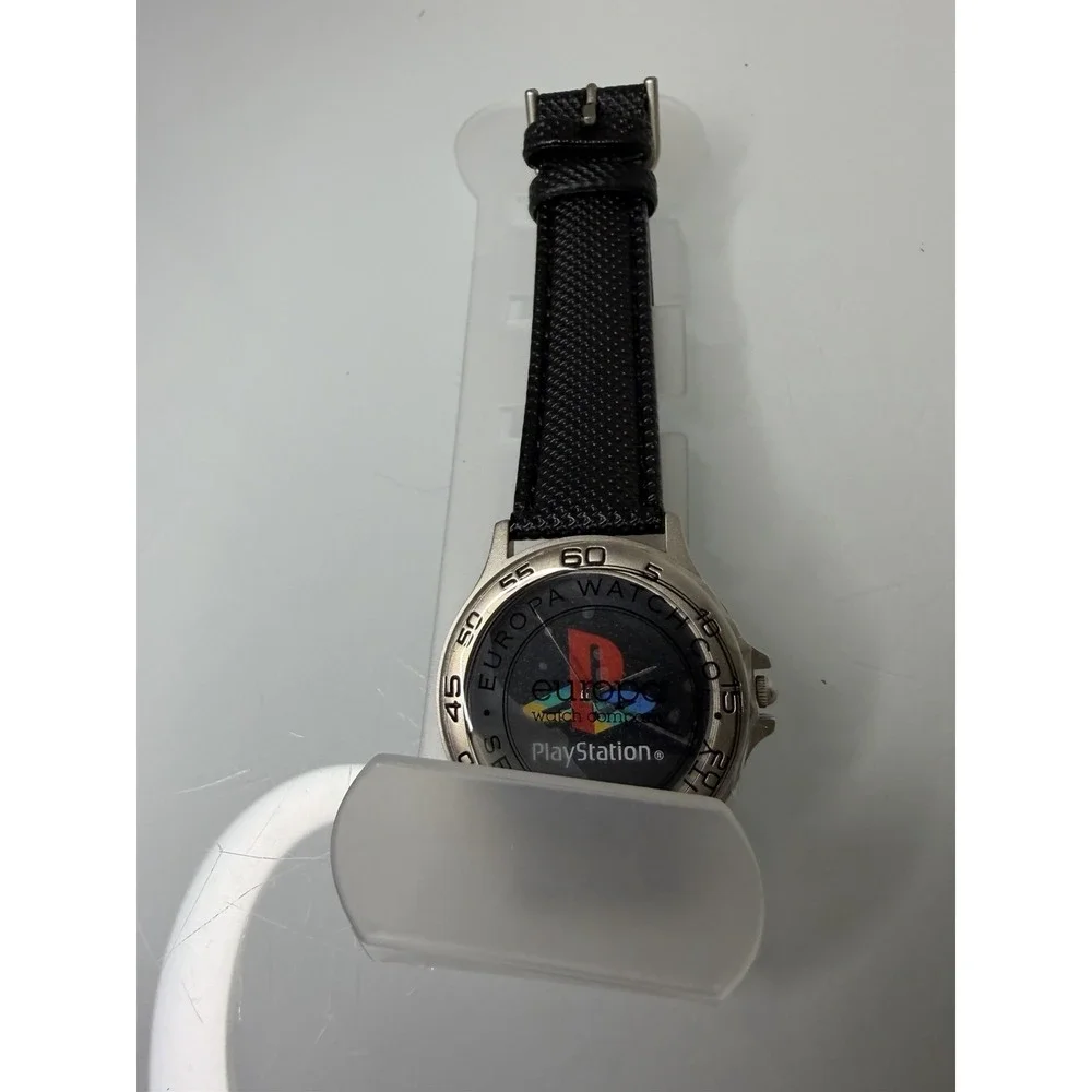Vintage 90's Sony PlayStation Promotional Watch With Case Europa New Black Dial